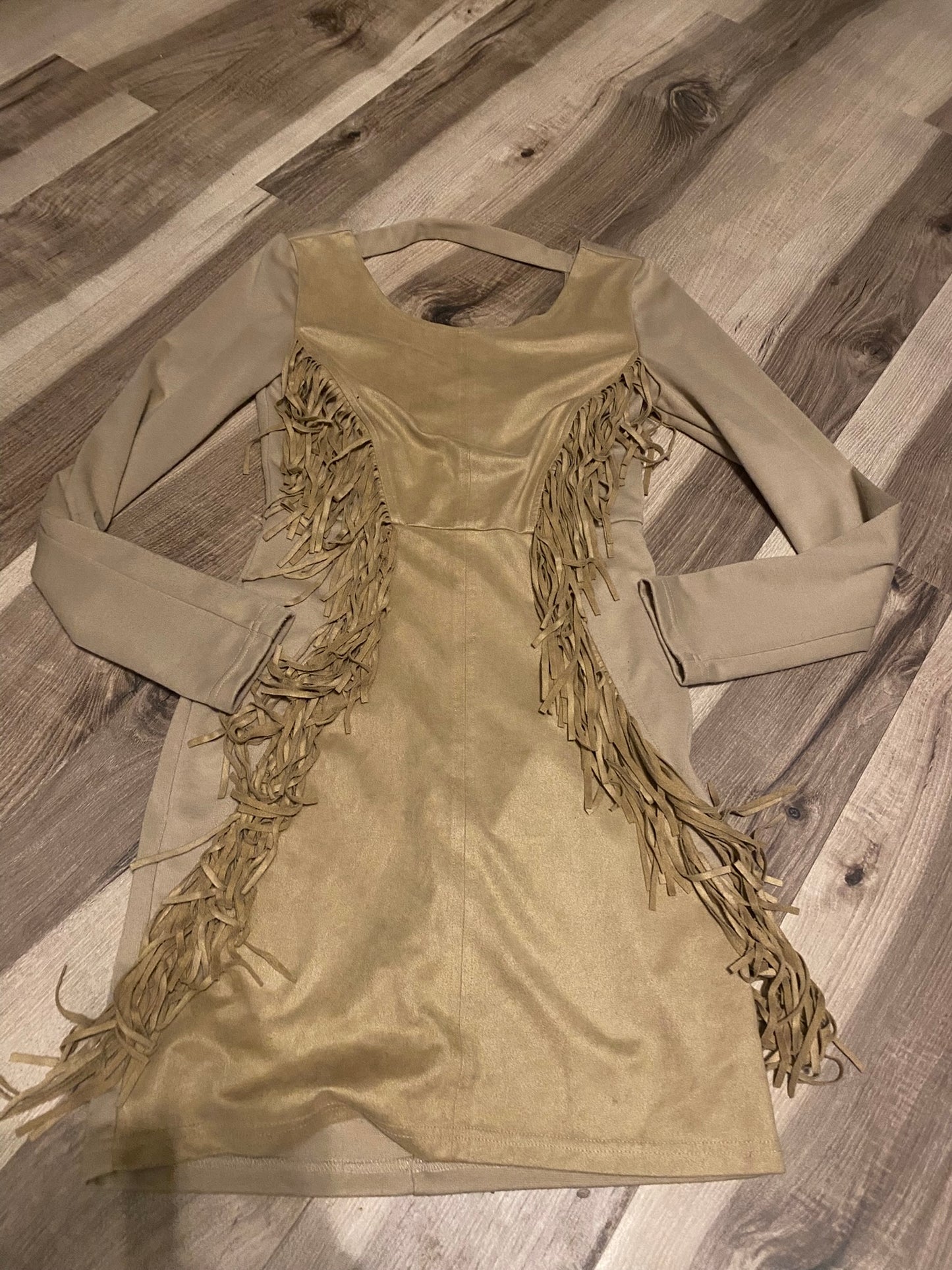 Fringe suede dress